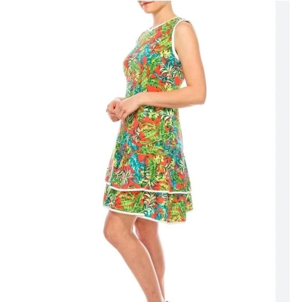 NWT Shelby & Palmer sz 12Tropical Palm Leaf Tiered Hem Dress Womens
Hawaiian